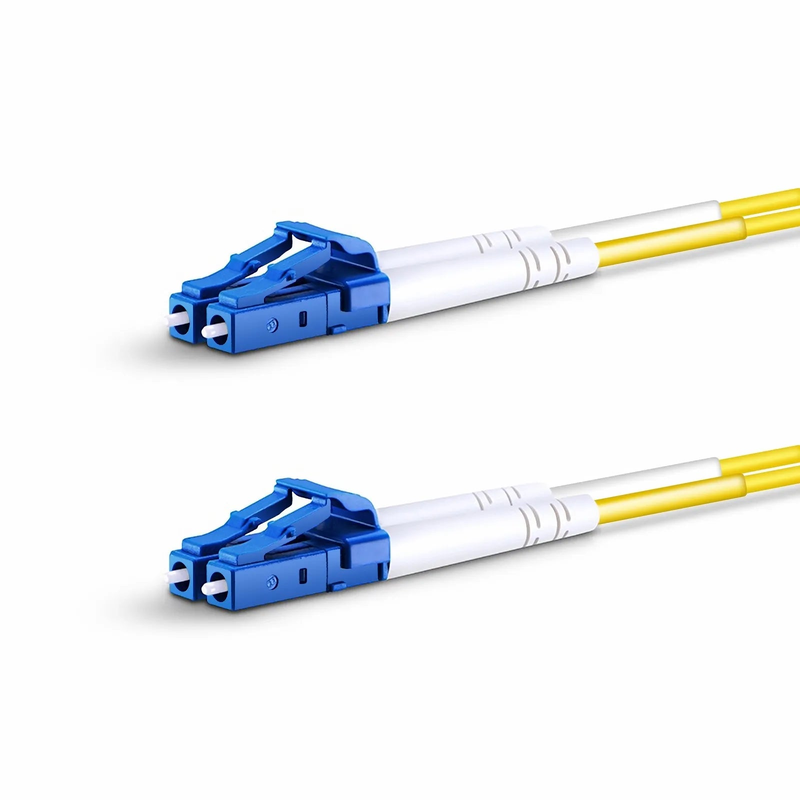 5m (16ft) Fiber Patch Cable, 2 Fibers, LC UPC Duplex to LC UPC Duplex, Single Mode (OS2), Plenum (OFNP), 1.6mm, Tight-Buffered, Yellow