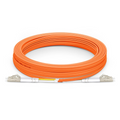 30m (98ft) Fiber Patch Cable, 2 Fibers, LC UPC Duplex to LC UPC Duplex, Multimode (OM2), Riser (OFNR), 2.0mm, Tight-Buffered, Orange