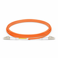 2m (7ft) Fiber Patch Cable, 2 Fibers, LC UPC Duplex to LC UPC Duplex, Multimode (OM2), Riser (OFNR), 2.0mm, Tight-Buffered, Orange