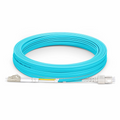 15m (49ft) Fiber Patch Cable, 2 Fibers, LC UPC Duplex to SC UPC Duplex, Multimode (OM3), Riser (OFNR), 2.0mm, Tight-Buffered, Aqua
