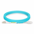 3m (10ft) Fiber Patch Cable, 2 Fibers, LC UPC Duplex to SC UPC Duplex, Multimode (OM3), Riser (OFNR), 2.0mm, Tight-Buffered, Aqua