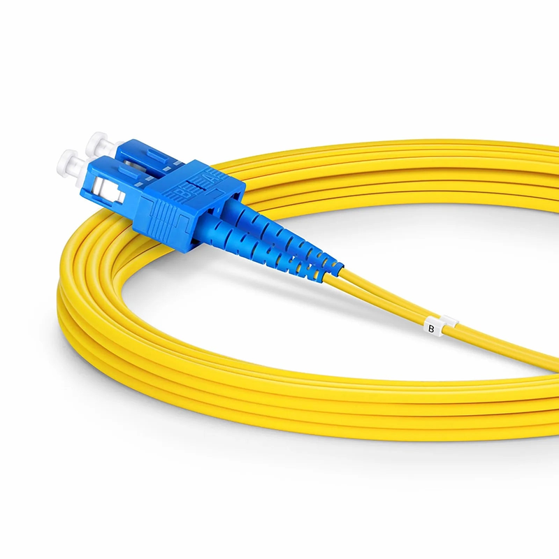 3m (10ft) Fiber Patch Cable, 2 Fibers, SC UPC Duplex to SC UPC Duplex, Single Mode (OS2), LSZH, 2.0mm, Tight-Buffered, Yellow