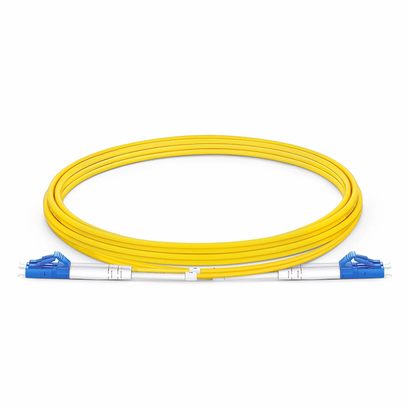 2m (7ft) Fiber Patch Cable, 2 Fibers, LC UPC Duplex to LC UPC Duplex, Single Mode (OS2), LSZH, 2.0mm, Tight-Buffered, Yellow