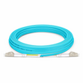 5m (16ft) Fiber Patch Cable, 2 Fibers, LC UPC Duplex to LC UPC Duplex, Multimode (OM3), Riser (OFNR), 2.0mm, Tight-Buffered, Aqua
