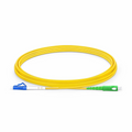 3m (10ft) Fiber Patch Cable, 1 Fiber, LC UPC Simplex to SC APC Simplex, Single Mode (OS2), Riser (OFNR), 2.0mm, Tight-Buffered, Yellow