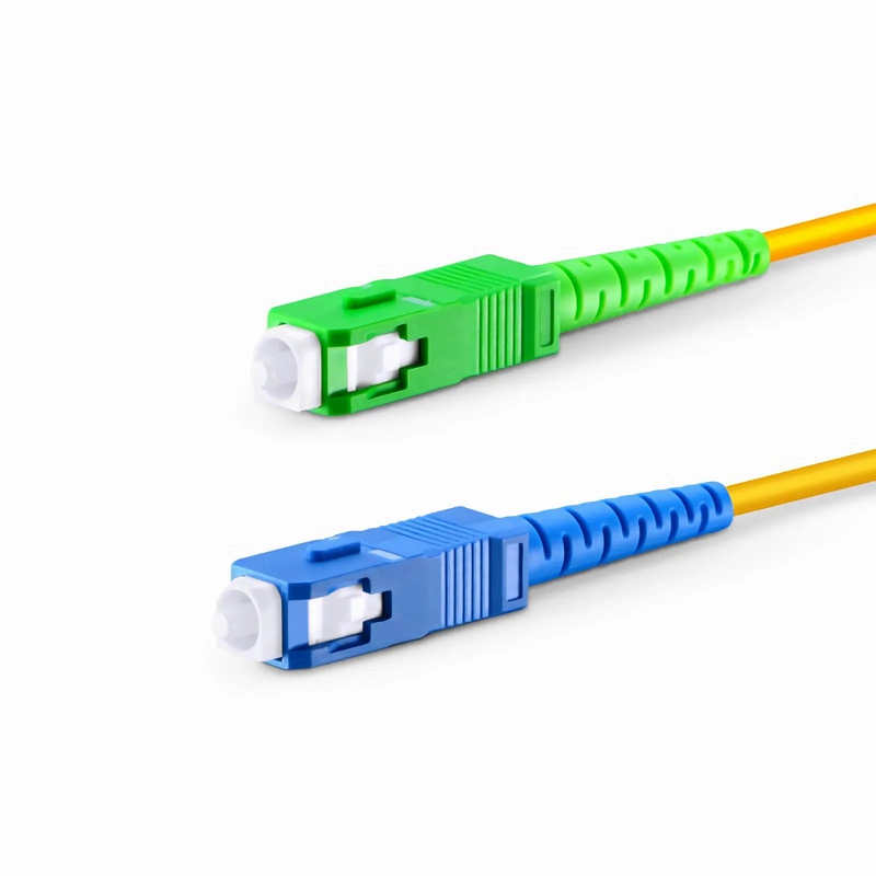 1m (3ft) Fiber Patch Cable, 1 Fiber, SC UPC Simplex to SC APC Simplex, Single Mode (OS2), Riser (OFNR), 2.0mm, Tight-Buffered, Yellow