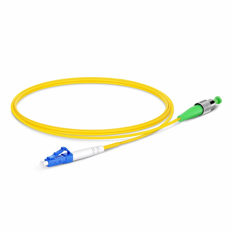 1m (3ft) Fiber Patch Cable, 1 Fiber, LC UPC Simplex to FC APC Simplex, Single Mode (OS2), Riser (OFNR), 2.0mm, Tight-Buffered, Yellow