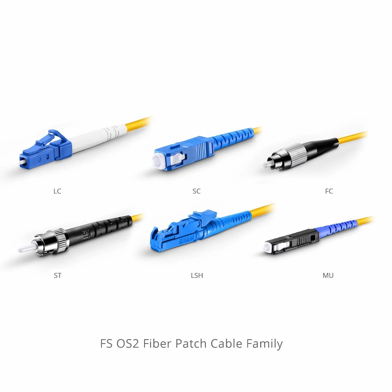 1m (3ft) Fiber Patch Cable, 1 Fiber, LC UPC Simplex to FC APC Simplex, Single Mode (OS2), Riser (OFNR), 2.0mm, Tight-Buffered, Yellow