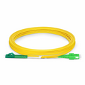 3m (10ft) Fiber Patch Cable, 2 Fibers, LC APC Duplex to SC APC Duplex, Single Mode (OS2), Riser (OFNR), 2.0mm, Tight-Buffered, Yellow