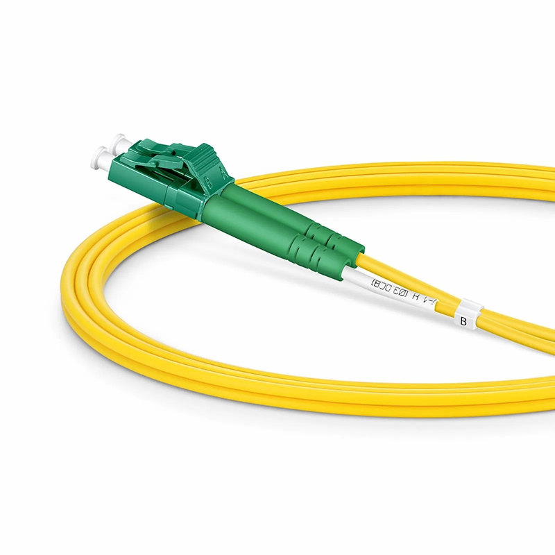 1m (3ft) Fiber Patch Cable, 2 Fibers, LC APC Duplex to SC APC Duplex, Single Mode (OS2), Riser (OFNR), 2.0mm, Tight-Buffered, Yellow