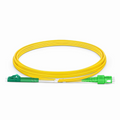 2m (7ft) Fiber Patch Cable, 2 Fibers, LC APC Duplex to SC APC Duplex, Single Mode (OS2), Riser (OFNR), 2.0mm, Tight-Buffered, Yellow