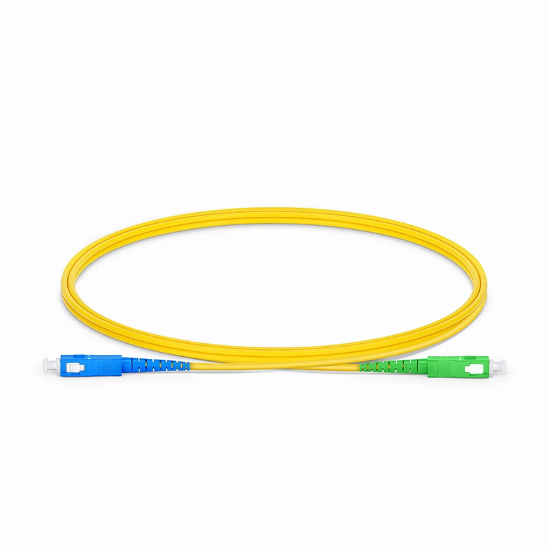 1m (3ft) Fiber Patch Cable, 1 Fiber, SC UPC Simplex to SC APC Simplex, Single Mode (OS2), Riser (OFNR), 2.0mm, Tight-Buffered, Yellow