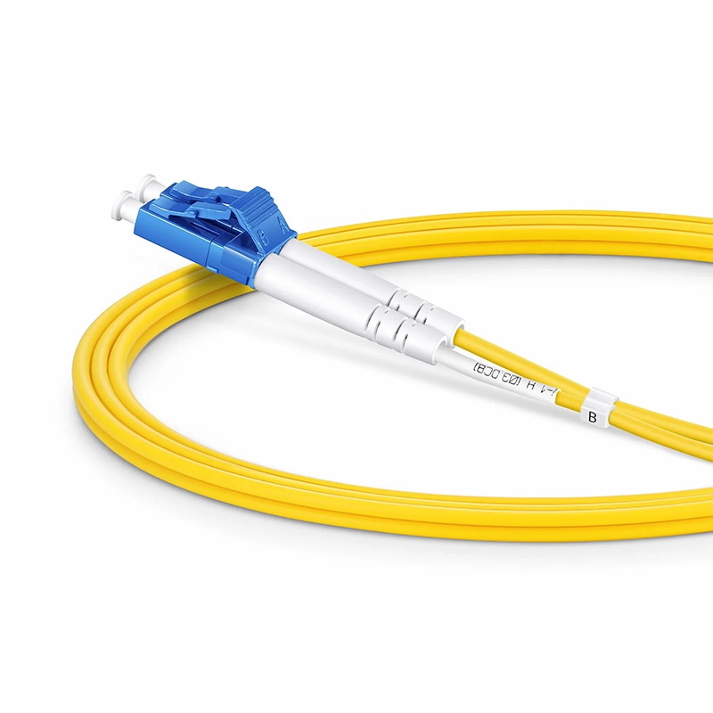 1m (3ft) Fiber Patch Cable, 2 Fibers, LC UPC Duplex to SC UPC Duplex, Single Mode (OS2), Riser (OFNR), 2.0mm, Tight-Buffered, Yellow