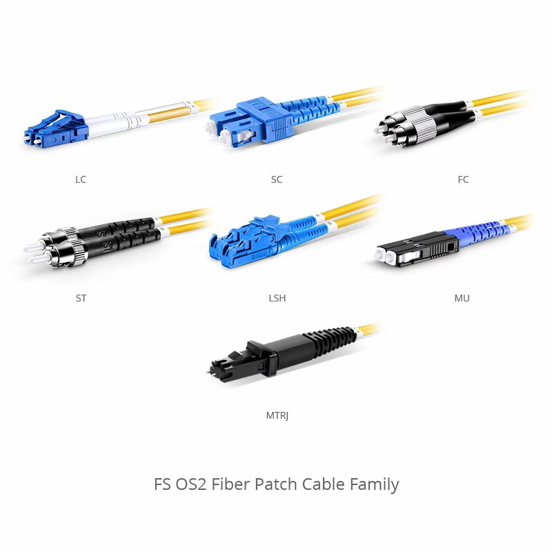 1m (3ft) Fiber Patch Cable, 2 Fibers, LC UPC Duplex to SC UPC Duplex, Single Mode (OS2), Riser (OFNR), 2.0mm, Tight-Buffered, Yellow