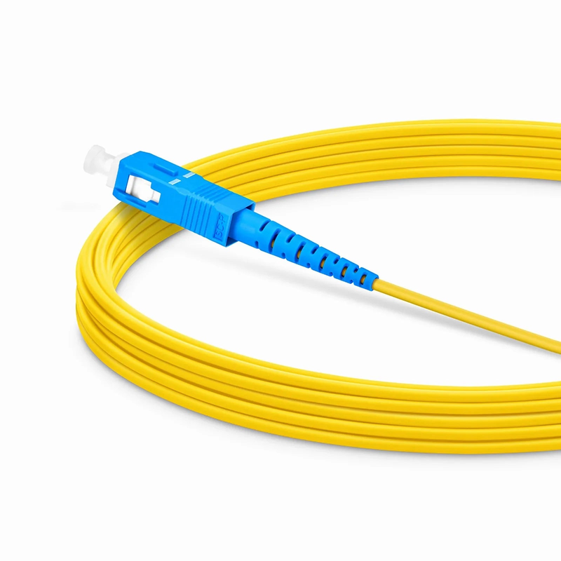 5m (16ft) Fiber Patch Cable, 1 Fiber, SC UPC Simplex to ST UPC Simplex, Single Mode (OS2), Riser (OFNR), 1.6mm, Tight-Buffered, Yellow