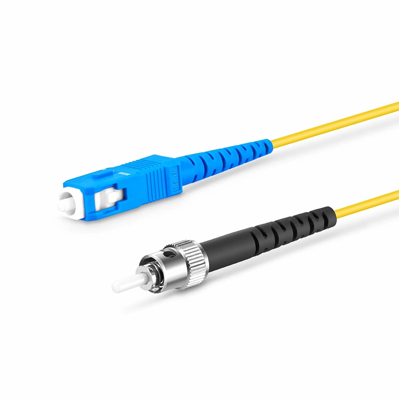 5m (16ft) Fiber Patch Cable, 1 Fiber, SC UPC Simplex to ST UPC Simplex, Single Mode (OS2), Riser (OFNR), 1.6mm, Tight-Buffered, Yellow