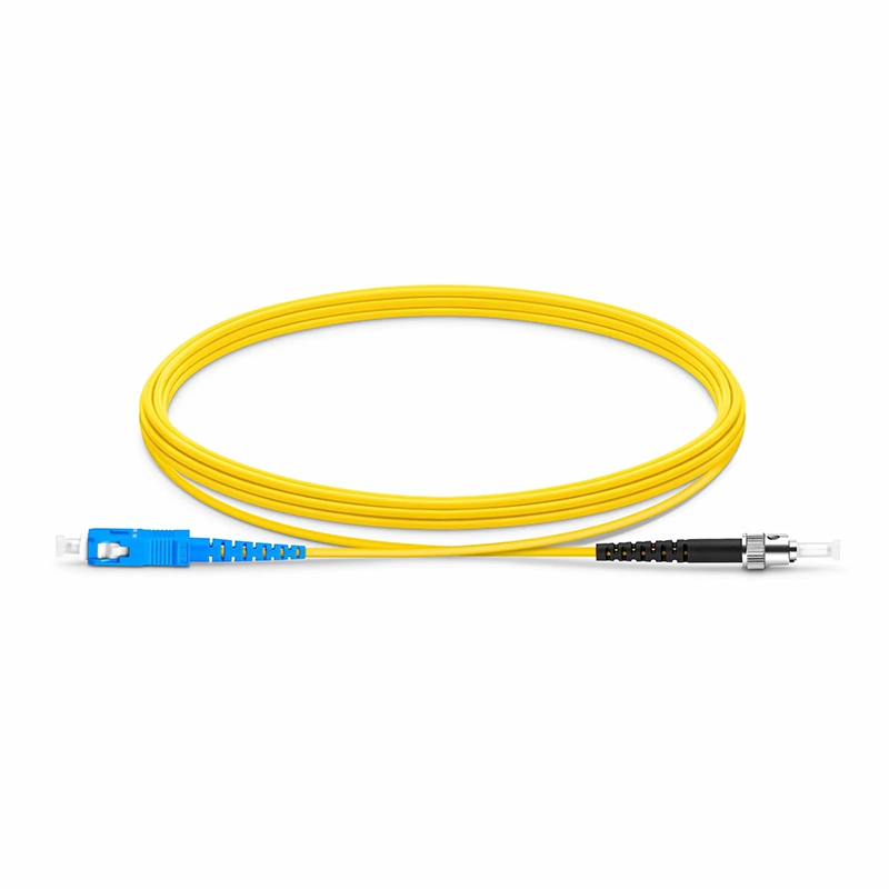 3m (10ft) Fiber Patch Cable, 1 Fiber, SC UPC Simplex to ST UPC Simplex, Single Mode (OS2), Riser (OFNR), 1.6mm, Tight-Buffered, Yellow