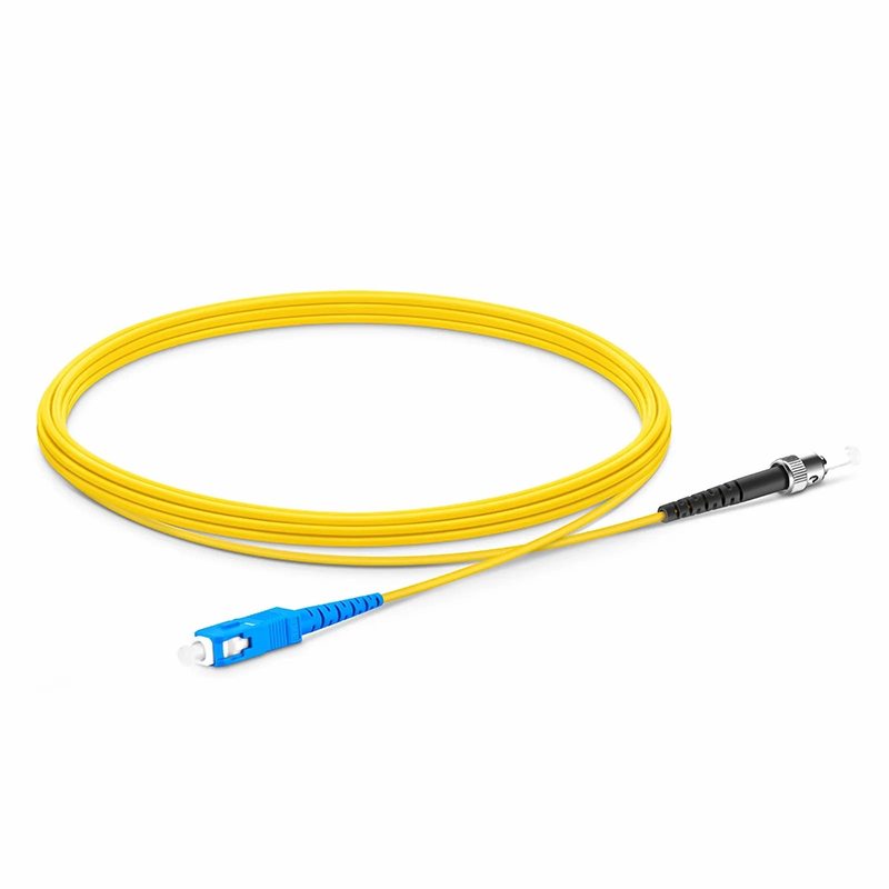 3m (10ft) Fiber Patch Cable, 1 Fiber, SC UPC Simplex to ST UPC Simplex, Single Mode (OS2), Riser (OFNR), 1.6mm, Tight-Buffered, Yellow