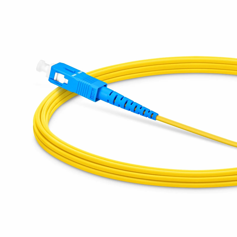 3m (10ft) Fiber Patch Cable, 1 Fiber, SC UPC Simplex to ST UPC Simplex, Single Mode (OS2), Riser (OFNR), 1.6mm, Tight-Buffered, Yellow
