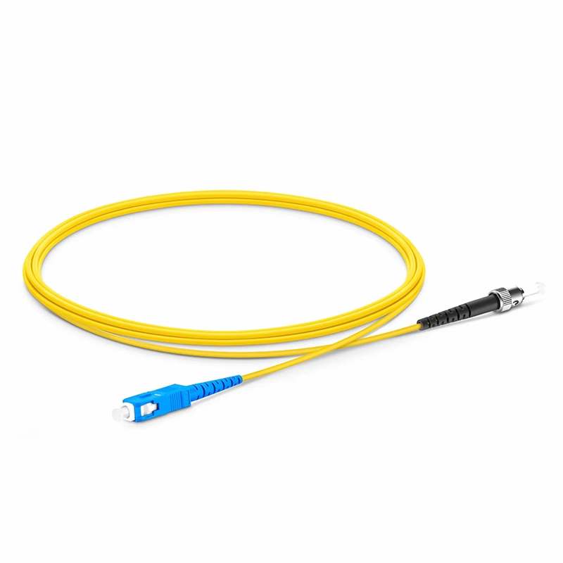 2m (7ft) Fiber Patch Cable, 1 Fiber, SC UPC Simplex to ST UPC Simplex, Single Mode (OS2), Riser (OFNR), 1.6mm, Tight-Buffered, Yellow