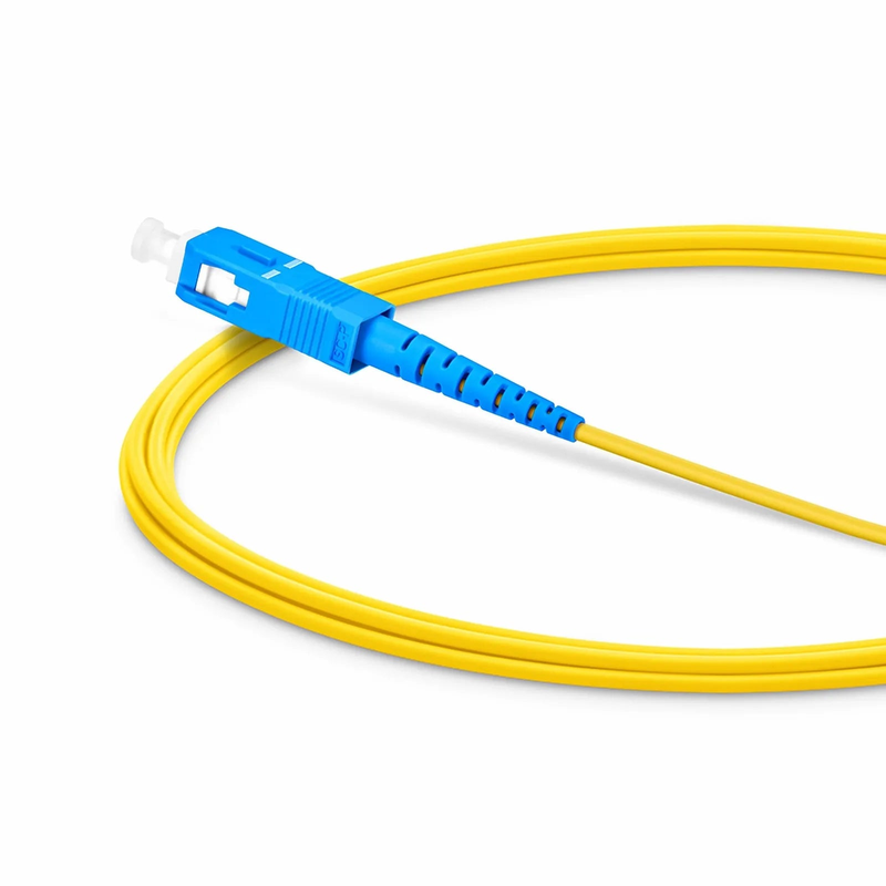2m (7ft) Fiber Patch Cable, 1 Fiber, SC UPC Simplex to ST UPC Simplex, Single Mode (OS2), Riser (OFNR), 1.6mm, Tight-Buffered, Yellow
