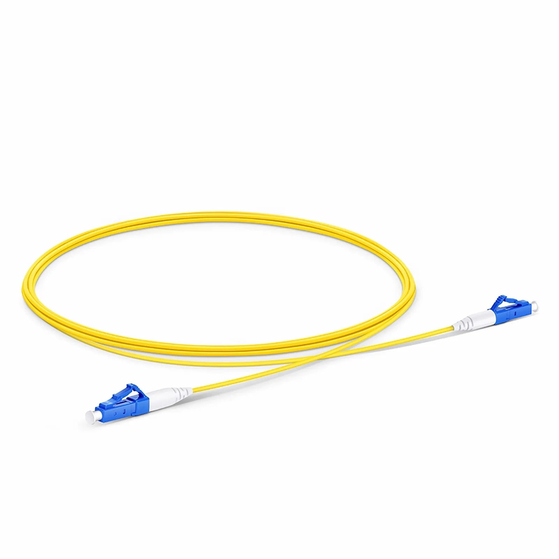 2m (7ft) Fiber Patch Cable, 1 Fiber, LC UPC Simplex to LC UPC Simplex, Single Mode (OS2), Riser (OFNR), 1.2mm, Tight-Buffered, Yellow