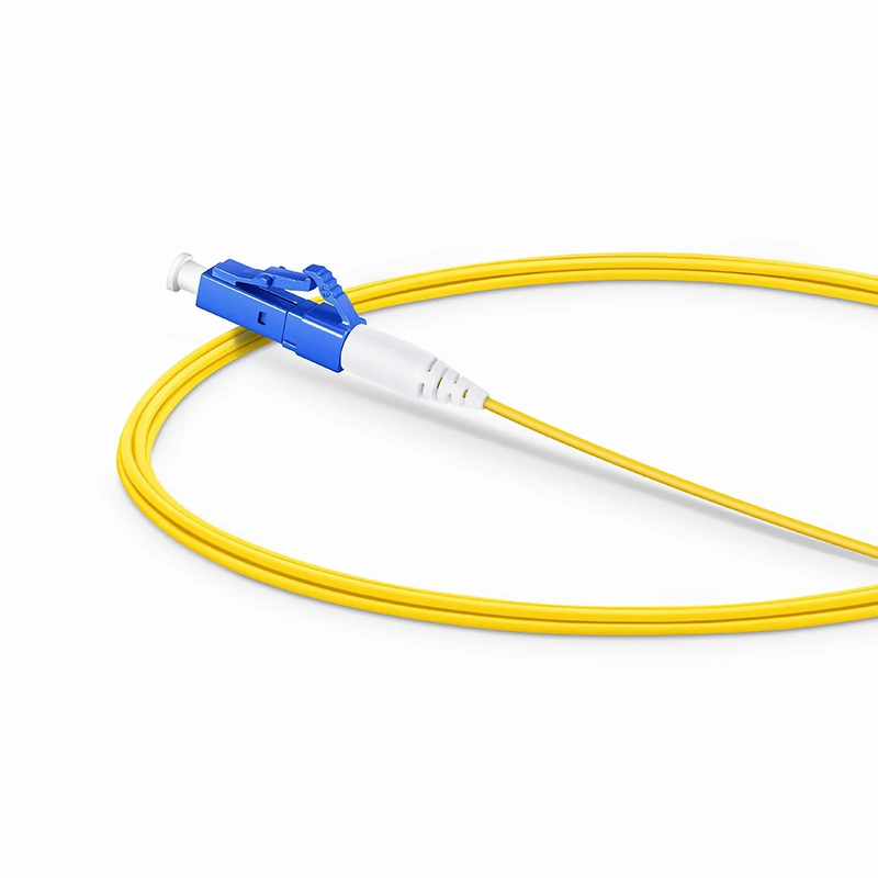 2m (7ft) Fiber Patch Cable, 1 Fiber, LC UPC Simplex to LC UPC Simplex, Single Mode (OS2), Riser (OFNR), 1.2mm, Tight-Buffered, Yellow