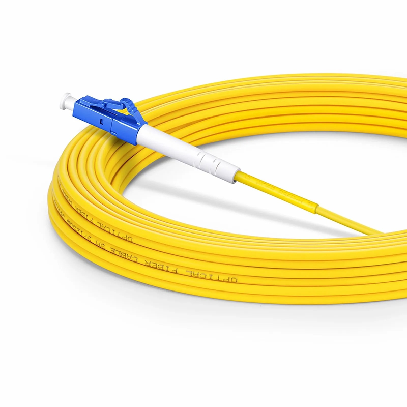 15m (49ft) Fiber Patch Cable, 1 Fiber, LC UPC Simplex to SC UPC Simplex, Single Mode (OS2), Riser (OFNR), 2.0mm, Tight-Buffered, Yellow