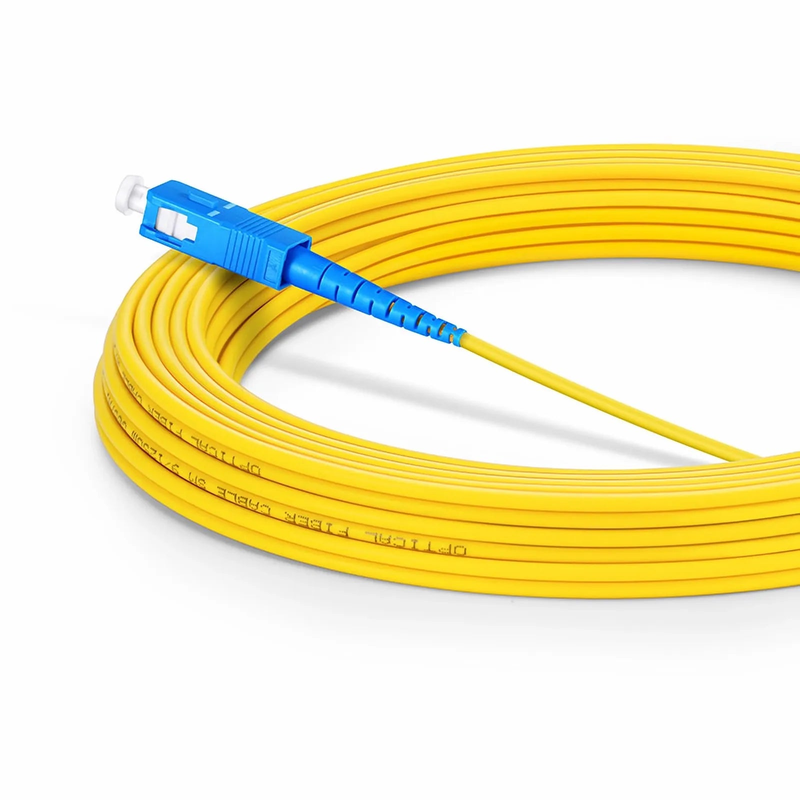 15m (49ft) Fiber Patch Cable, 1 Fiber, LC UPC Simplex to SC UPC Simplex, Single Mode (OS2), Riser (OFNR), 2.0mm, Tight-Buffered, Yellow