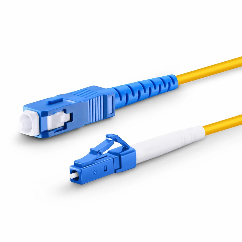1m (3ft) Fiber Patch Cable, 1 Fiber, LC UPC Simplex to SC UPC Simplex, Single Mode (OS2), Riser (OFNR), 2.0mm, Tight-Buffered, Yellow