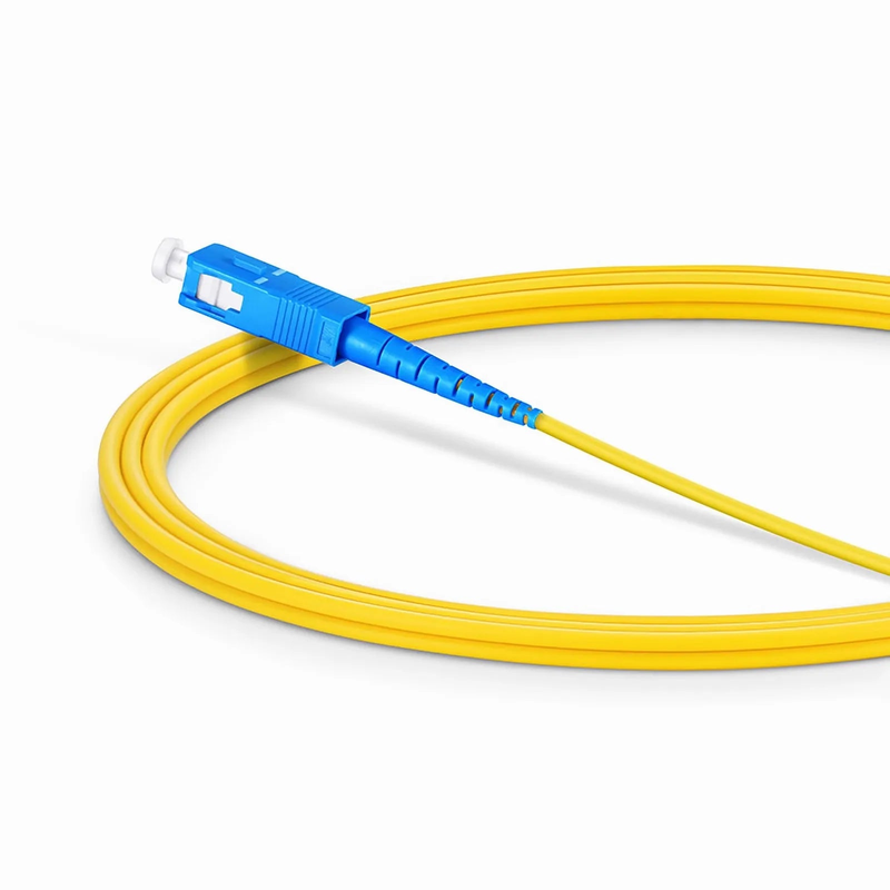 2m (7ft) Fiber Patch Cable, 1 Fiber, LC UPC Simplex to SC UPC Simplex, Single Mode (OS2), Riser (OFNR), 2.0mm, Tight-Buffered, Yellow