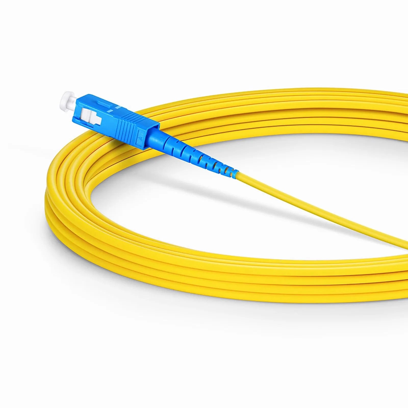 7m (23ft) Fiber Patch Cable, 1 Fiber, LC UPC Simplex to SC UPC Simplex, Single Mode (OS2), Riser (OFNR), 2.0mm, Tight-Buffered, Yellow