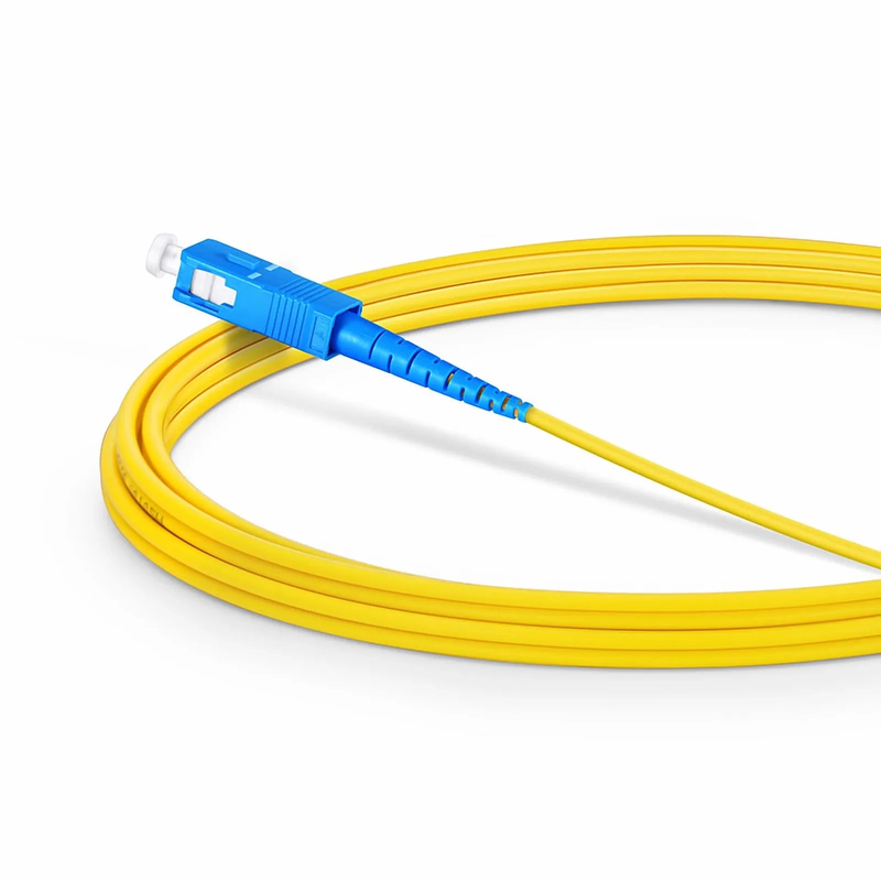 3m (10ft) Fiber Patch Cable, 1 Fiber, LC UPC Simplex to SC UPC Simplex, Single Mode (OS2), Riser (OFNR), 2.0mm, Tight-Buffered, Yellow