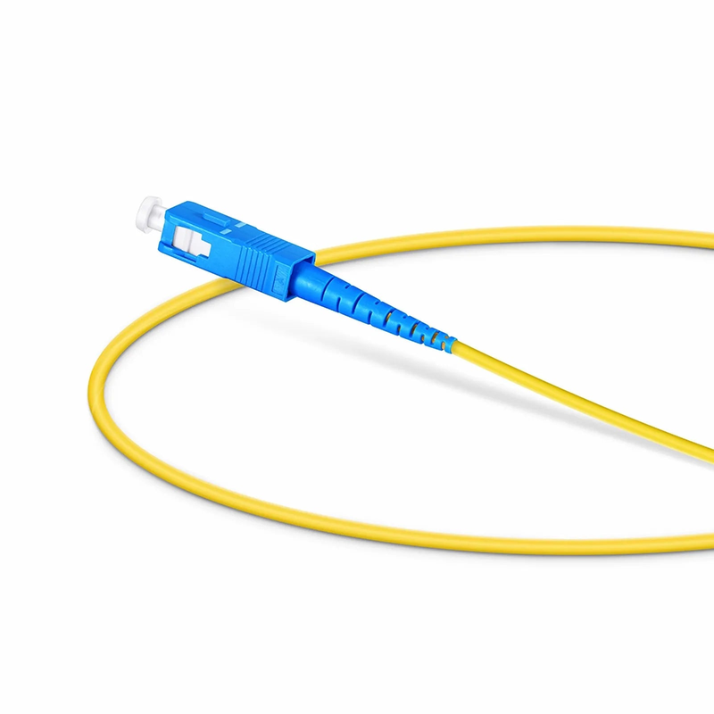 0.5m (1.6ft) Fiber Patch Cable, 1 Fiber, LC UPC Simplex to SC UPC Simplex, Single Mode (OS2), Riser (OFNR), 2.0mm, Tight-Buffered, Yellow