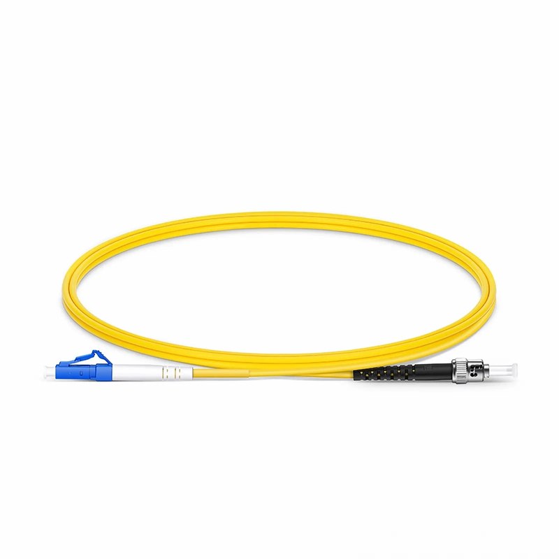 1m (3ft) Fiber Patch Cable, 1 Fiber, LC UPC Simplex to ST UPC Simplex, Single Mode (OS2), Riser (OFNR), 2.0mm, Tight-Buffered, Yellow
