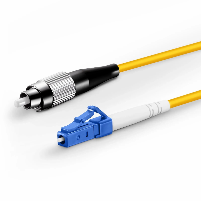 1m (3ft) Fiber Patch Cable, 1 Fiber, LC UPC Simplex to FC UPC Simplex, Single Mode (OS2), Riser (OFNR), 2.0mm, Tight-Buffered, Yellow