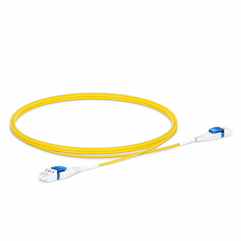 1m (3ft) Fiber Patch Cable, 2 Fibers, LC UPC Duplex to LC UPC Duplex Flat Clip Uniboot, Single Mode (OS2), Riser (OFNR), 2.0mm, Yellow