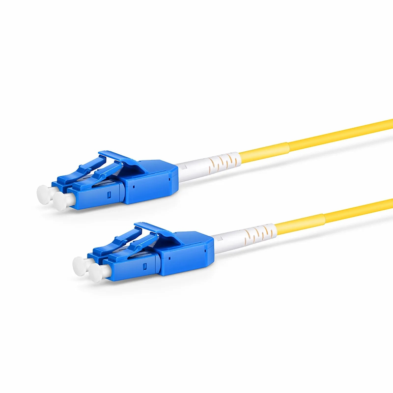 5m (16ft) Fiber Patch Cable, 2 Fibers, LC UPC Duplex to LC UPC Duplex Standard Clip Uniboot, Single Mode (OS2), Riser (OFNR), 2.0mm, Yellow