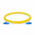 3m (10ft) Fiber Patch Cable, 2 Fibers, LC UPC Duplex to LC UPC Duplex Standard Clip Uniboot, Single Mode (OS2), Riser (OFNR), 2.0mm, Yellow