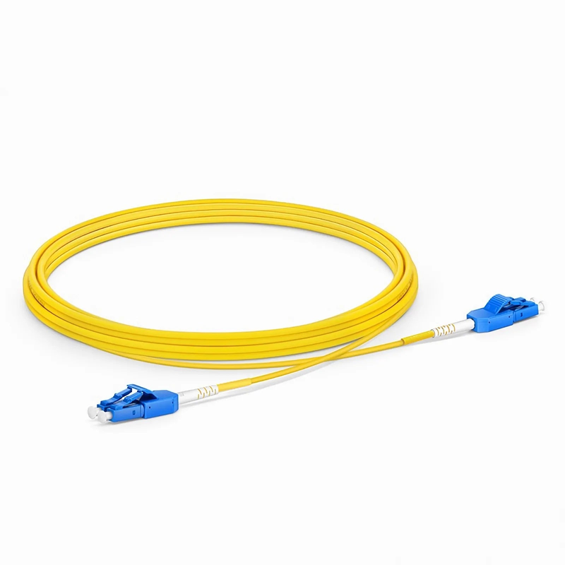 3m (10ft) Fiber Patch Cable, 2 Fibers, LC UPC Duplex to LC UPC Duplex Standard Clip Uniboot, Single Mode (OS2), Riser (OFNR), 2.0mm, Yellow