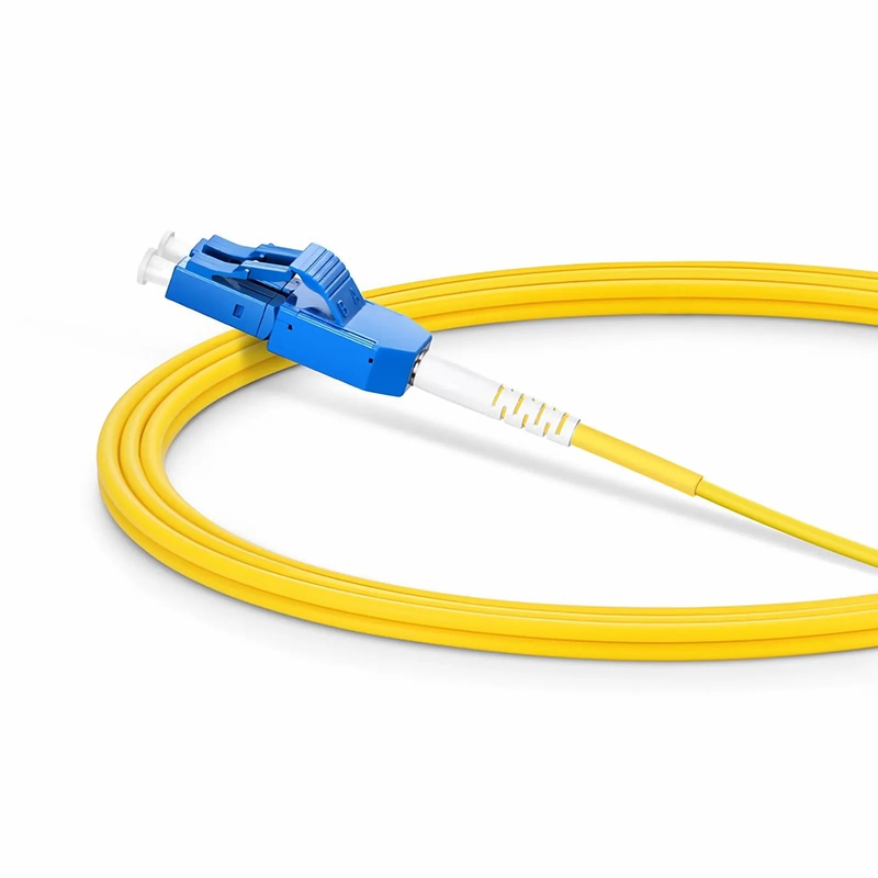 2m (7ft) Fiber Patch Cable, 2 Fibers, LC UPC Duplex to LC UPC Duplex Standard Clip Uniboot, Single Mode (OS2), Riser (OFNR), 2.0mm, Yellow