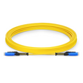 5m (16ft) Fiber Patch Cable, 2 Fibers, CS™ UPC Duplex to CS™ UPC Duplex Uniboot, Single Mode (OS2), Riser (OFNR), 2.0mm, Yellow, for 200/400G Network Connection