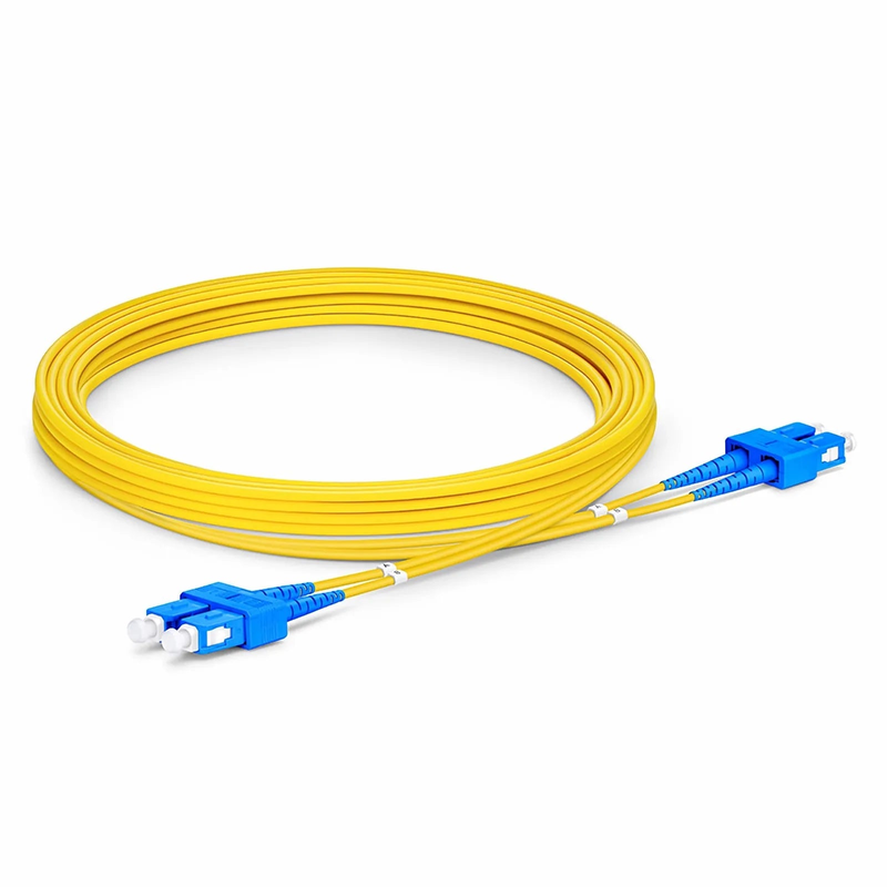 3m (10ft) Fiber Patch Cable, 2 Fibers, SC UPC Duplex to SC UPC Duplex, Single Mode (OS2), LSZH, 2.0mm, Tight-Buffered, Yellow
