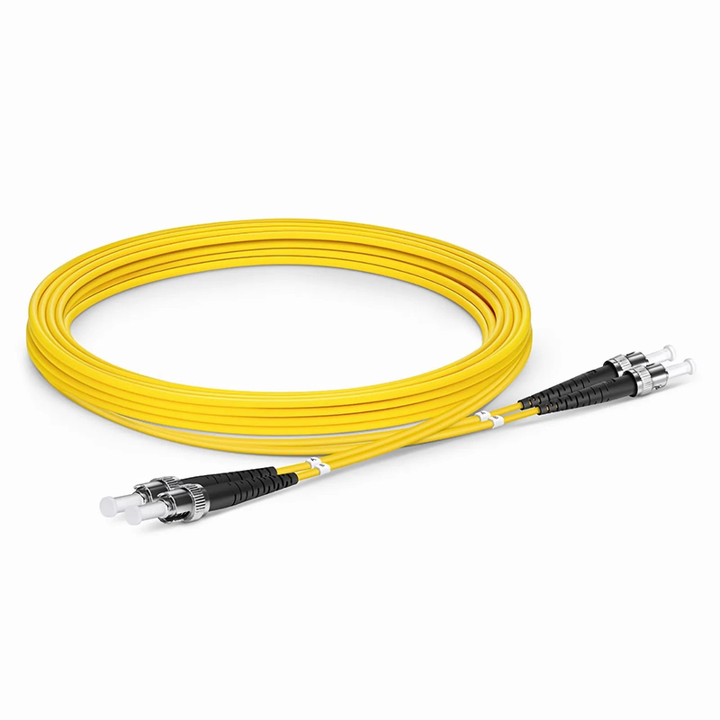 3m (10ft) Fiber Patch Cable, 2 Fibers, ST UPC to ST UPC, Single Mode (OS2), LSZH, 2.0mm, Tight-Buffered, Yellow