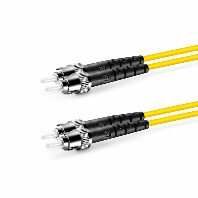 3m (10ft) Fiber Patch Cable, 2 Fibers, ST UPC to ST UPC, Single Mode (OS2), LSZH, 2.0mm, Tight-Buffered, Yellow