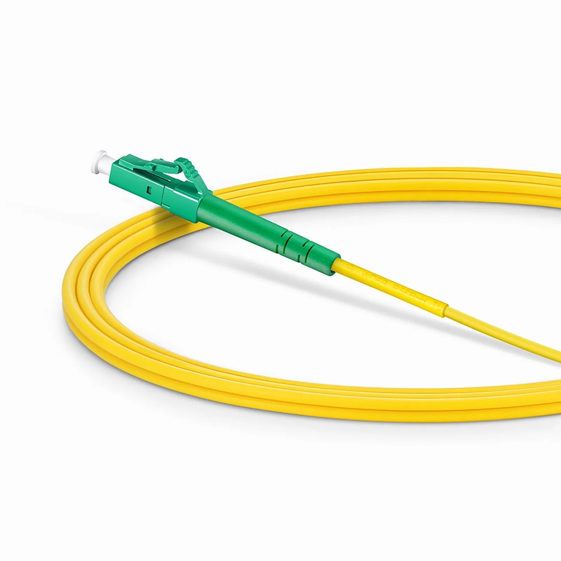 2m (7ft) Fiber Patch Cable, 1 Fiber, LC APC Simplex to LC APC Simplex, Single Mode (OS2), Riser (OFNR), 2.0mm, Tight-Buffered, Yellow