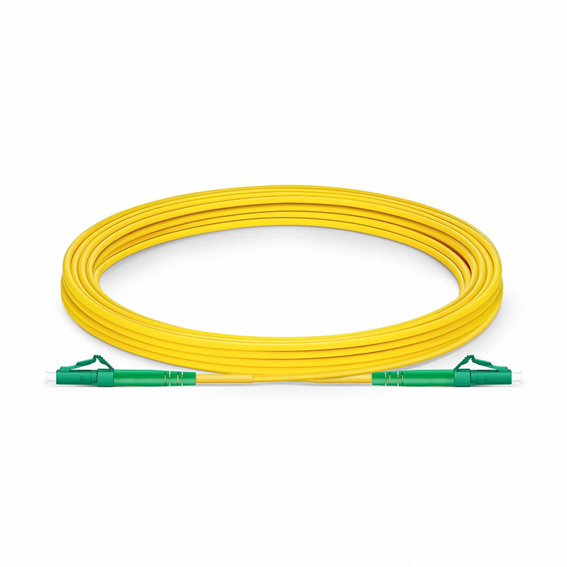 5m (16ft) Fiber Patch Cable, 1 Fiber, LC APC Simplex to LC APC Simplex, Single Mode (OS2), Riser (OFNR), 2.0mm, Tight-Buffered, Yellow