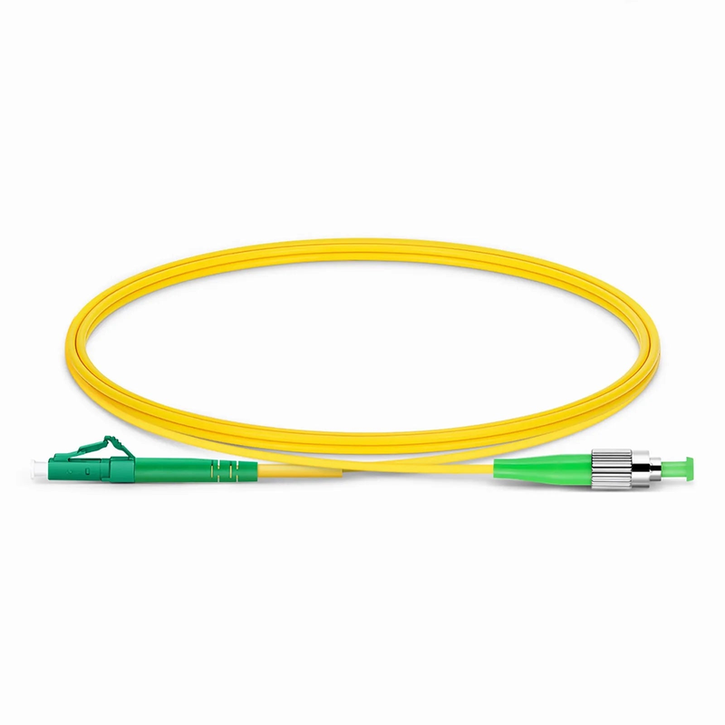 1m (3ft) Fiber Patch Cable, 1 Fiber, LC APC Simplex to FC APC Simplex, Single Mode (OS2), Riser (OFNR), 2.0mm, Tight-Buffered, Yellow