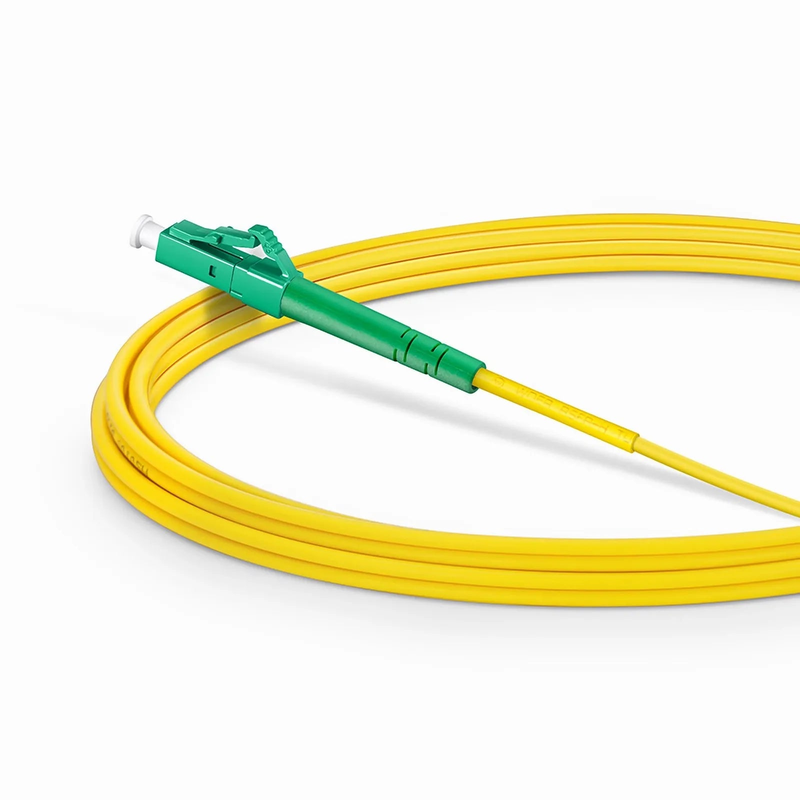 3m (10ft) Fiber Patch Cable, 1 Fiber, LC APC Simplex to LC APC Simplex, Single Mode (OS2), Riser (OFNR), 2.0mm, Tight-Buffered, Yellow