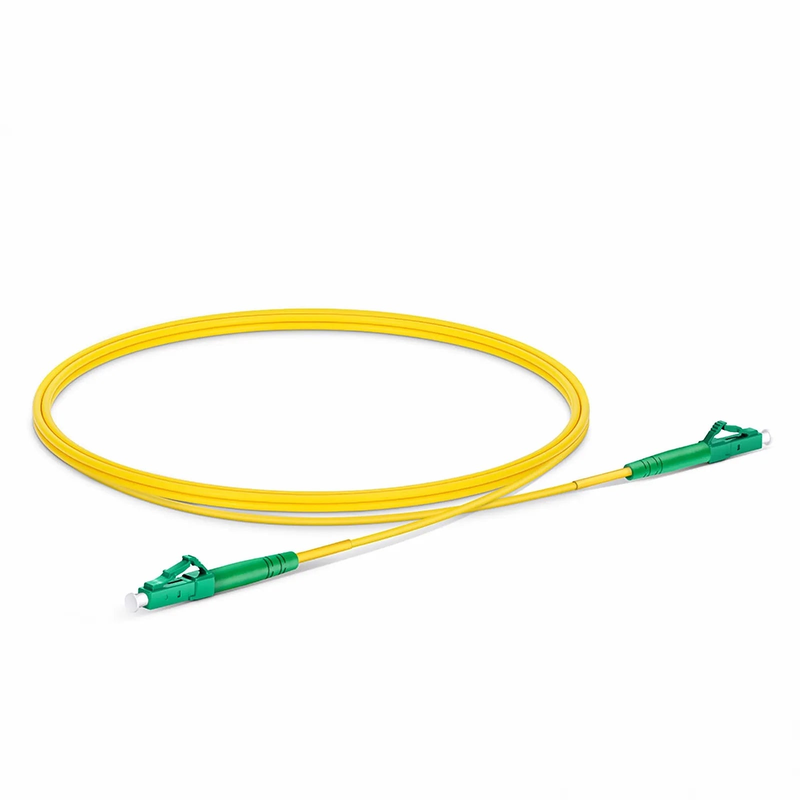 1m (3ft) Fiber Patch Cable, 1 Fiber, LC APC Simplex to LC APC Simplex, Single Mode (OS2), Riser (OFNR), 2.0mm, Tight-Buffered, Yellow